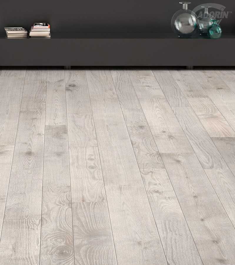 Lime effect chestnut wooden floor CADORIN
