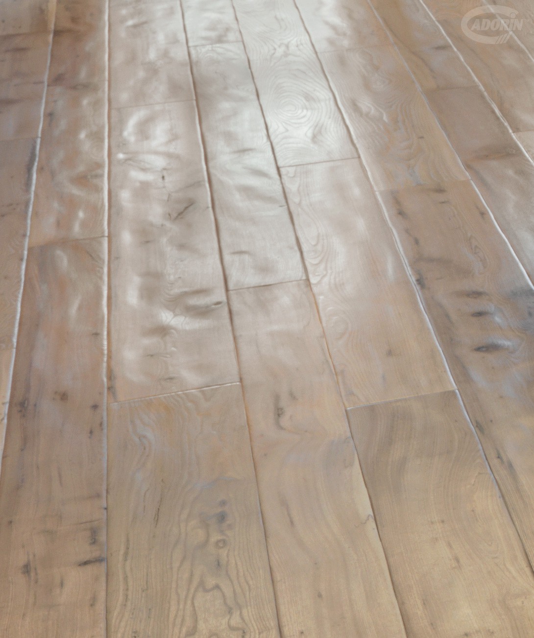 Handplaned and Rounded Casera Elm parquet wood flooring