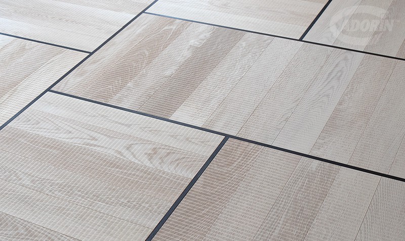 Tatami Coriander floor mats - European Oak  with Wenge wood border