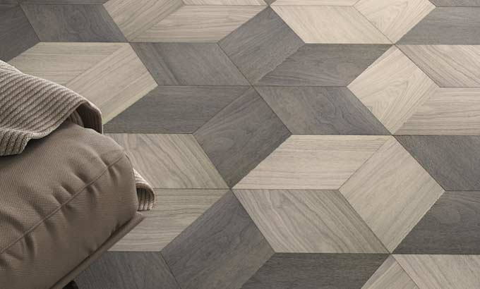 Modules Planks Installed as MODULES or CHEVRONS / HERRINGBONES, giving new forms to the parquet flooring.